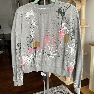 Gray crew neck sweater